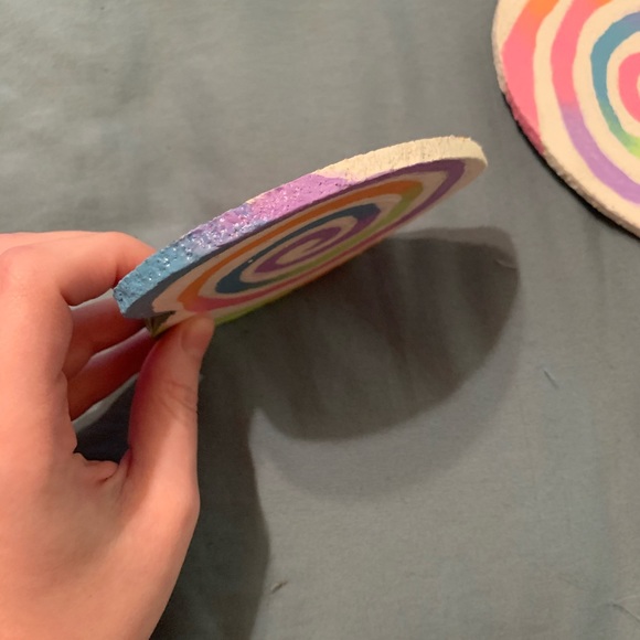 Rainbow Swirl Coasters - Picture 3 of 9